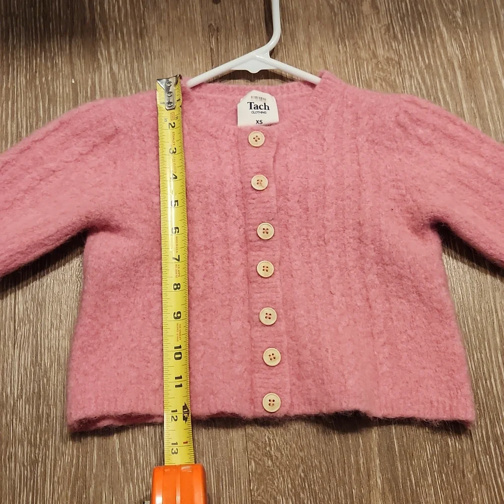 TACH Pink Dalia Button-Up Crop Sweater - Picture 11 of 13